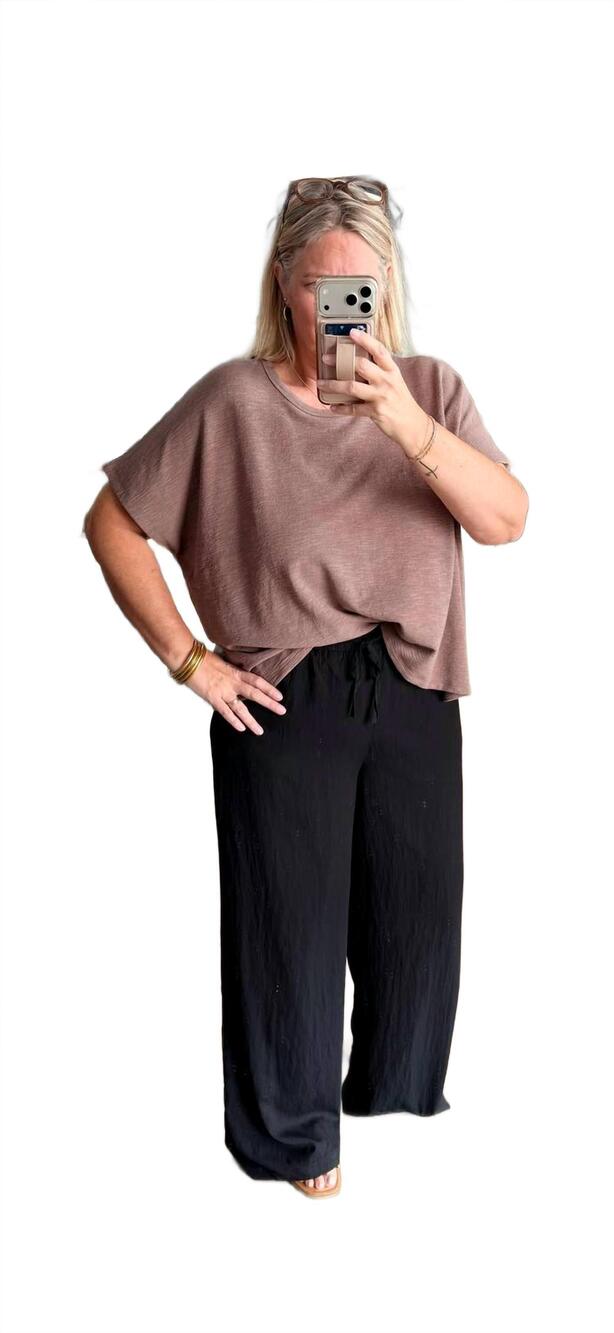 NEW ZENANA cotton oversize tee in cocoa